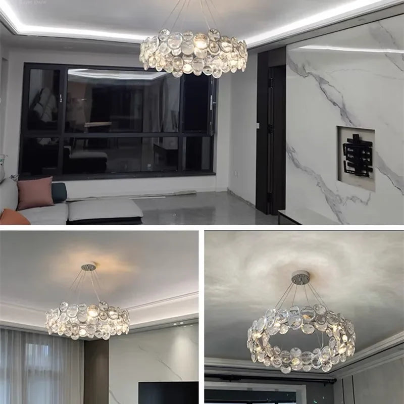Decorbites™ Kristall-LED-Kronleuchter: Moderner nordischer Stil Luxus-Hängeleuchte für Wohnzimmer, Schlafzimmer, Esszimmer