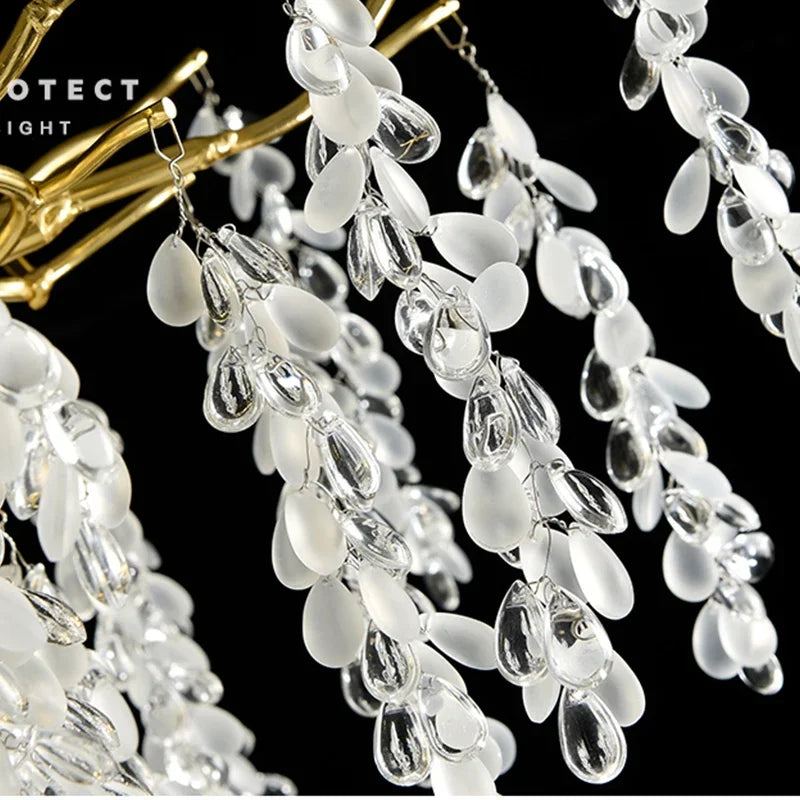 Decorbites™ Goldener Ast-Kristall-Leuchter für luxuriöses europäisches Wohnzimmer
