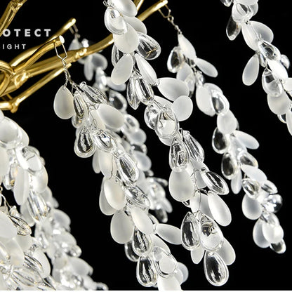 Decorbites™ Goldener Ast-Kristall-Leuchter für luxuriöses europäisches Wohnzimmer