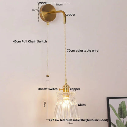 Decorbites™ LED-Wandleuchte Leiste Schlafzimmer Arbeitszimmer Klarer Glas Nachttischlampe Moderne Treppenbeleuchtung