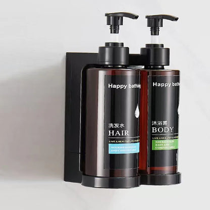 Decorbites™ Bernstein-Seifenspender- & Shampoo-Flaschen-Set für bohrenfreie Badezimmer-Aufbewahrung