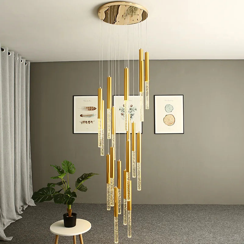 Decorbites™ Kristall-Gold-Lüster für Wohnzimmer, Treppenhaus, Küche – Modernes nordisches Design