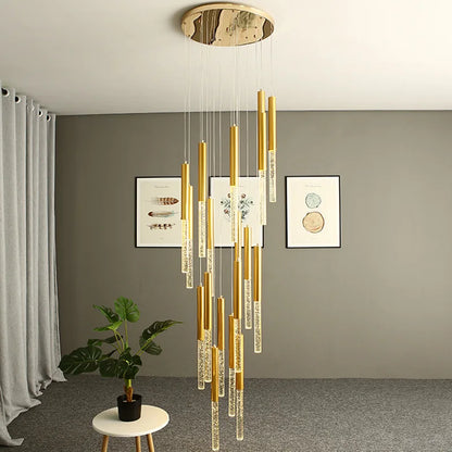 Decorbites™ Kristall-Gold-Lüster für Wohnzimmer, Treppenhaus, Küche – Modernes nordisches Design