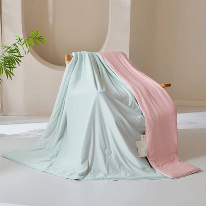 DecorBites™ Ice Cream Silk Quilt for Cool Summer Comfort, Single/Double Air Conditioning Blanket
