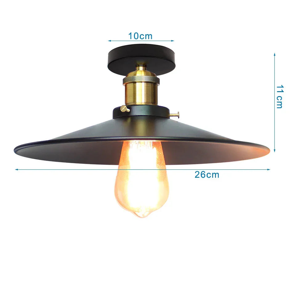 DecorBites™ Industrial Flush Mount Light for Home Decor in Bedroom, Kitchen, Living Room