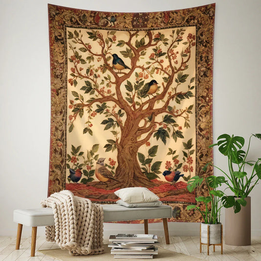 Decorbites™ Wandbehang Flying Bird Tree of Life: Bohémien Abstraktes Hippie-Dekor