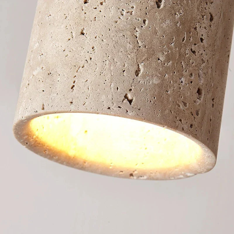 Decorbites™ Japanischer Stil Stein-Holz Rund-Deckenleuchte für Wohnzimmer und Flur