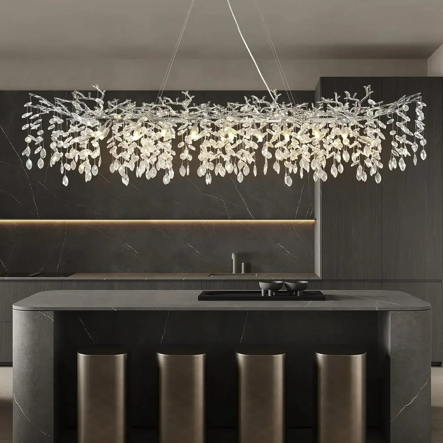 Decorbites™ Kristall-Hängeleuchte: Elegante Kronleuchter für Esszimmer, Wohnzimmer, Küche