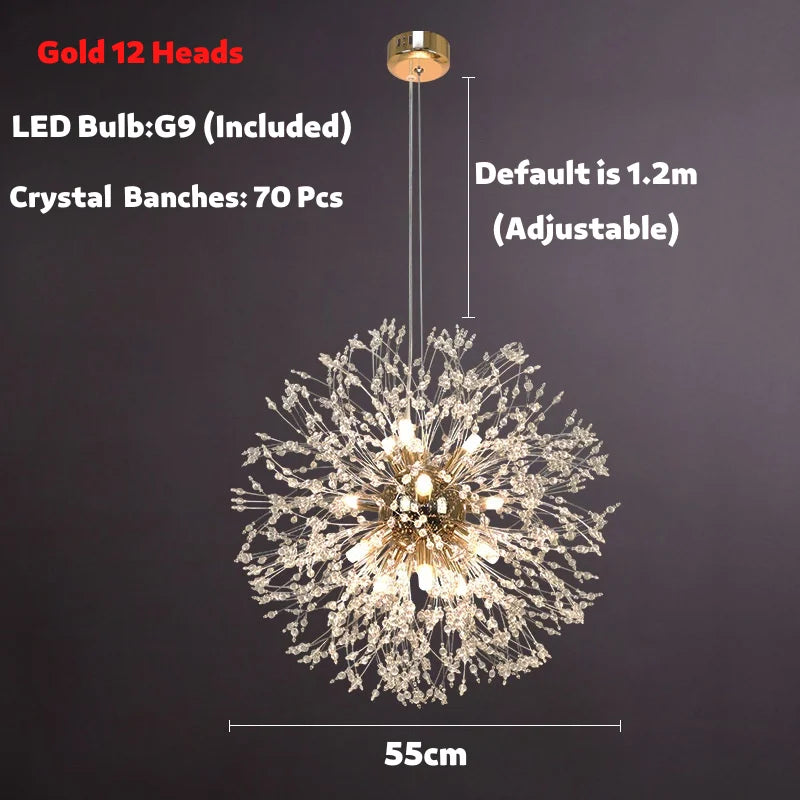 Decorbites™ Dandelion Spark LED-Kronleuchter – Moderne Kunst-Kristalllampen für die Hausdekoration