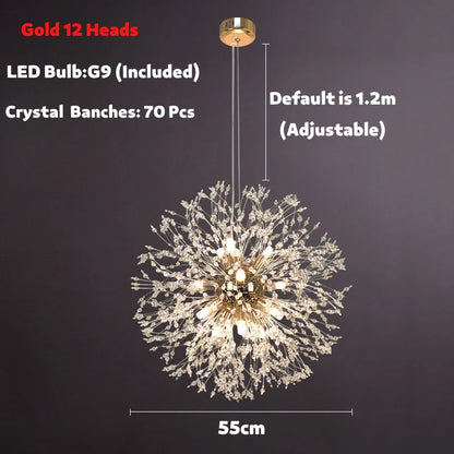 Decorbites™ Dandelion Spark LED-Kronleuchter – Moderne Kunst-Kristalllampen für die Hausdekoration