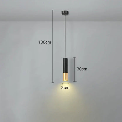 Nordic Black or Gold Iron Acrylic Pendant Light