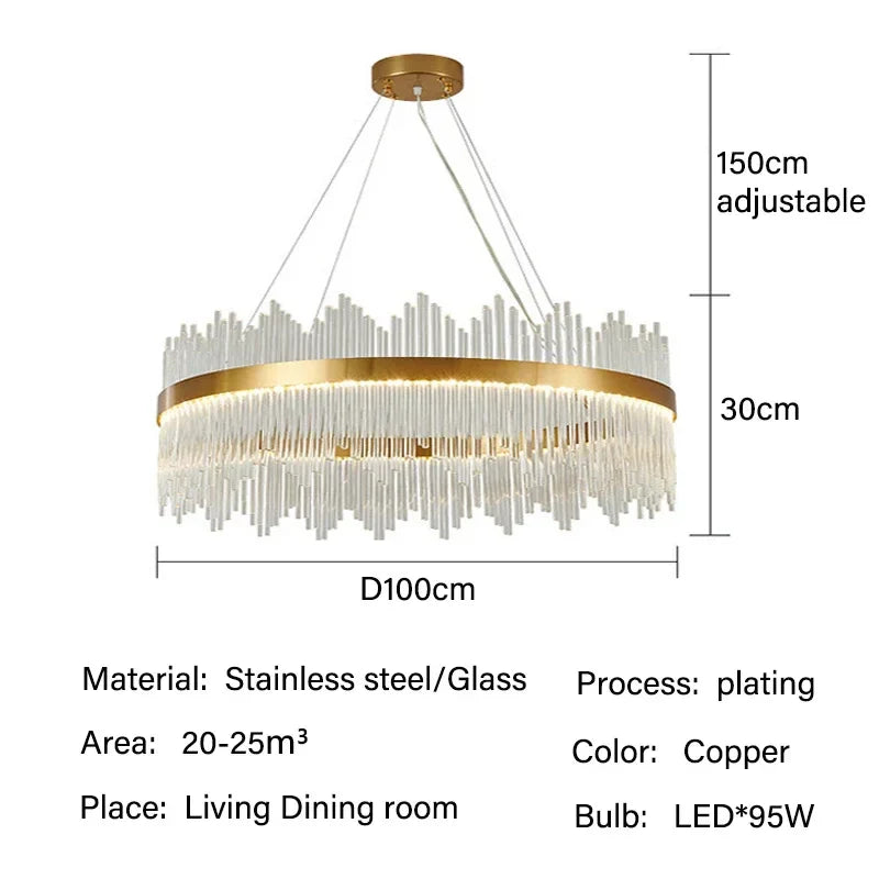 Decorbites™ Glasstab-LED-Hängeleuchter: Elegante Leuchte für die Einrichtung im Wohn-, Ess- und Schlafzimmer
