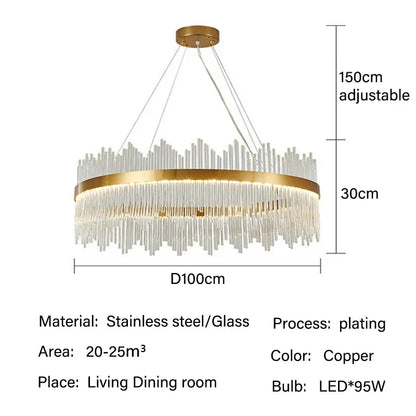 Decorbites™ Glasstab-LED-Hängeleuchter: Elegante Leuchte für die Einrichtung im Wohn-, Ess- und Schlafzimmer