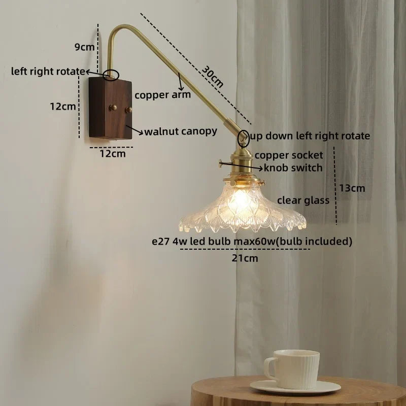 Decorbites™ Glas-Kupfer-LED-Wandleuchte Moderne Treppenbeleuchtung