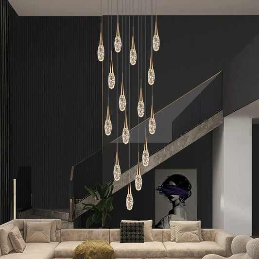 Decorbites™ Diamantkristall-Kronleuchter – Gold Innenleuchte für Designer-Wohnzimmer