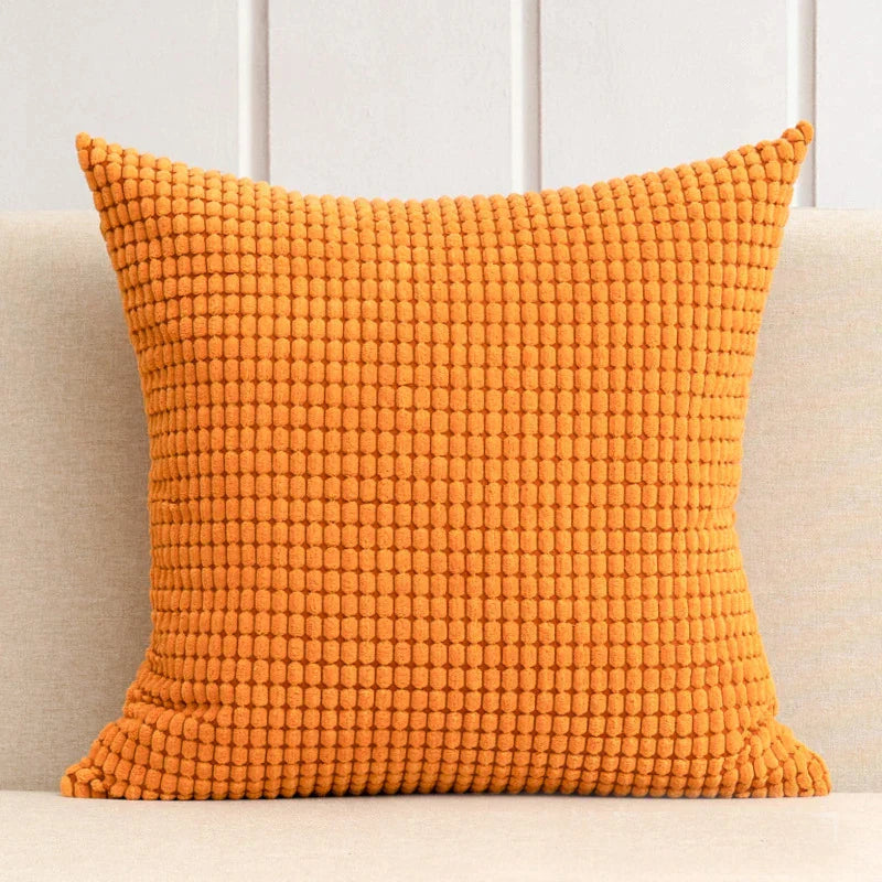 Decorbites™ Kordflanell Maiskorn-Muster Kissenbezug Einheitsfarbe Dekokissen-Hülle 40/45/50/55/60 cm