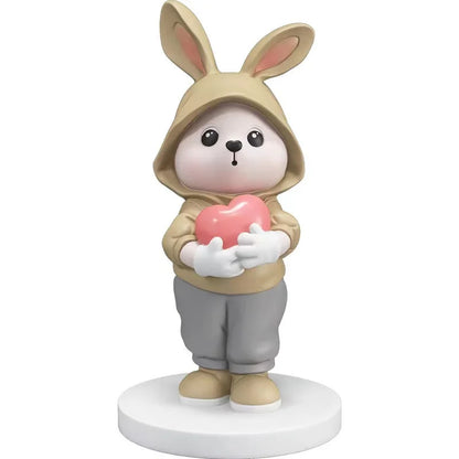DecorBites™ Cute Rabbit Desk Figurines, Cartoon Home Decor, Nordic Arts, Crafts Supplies