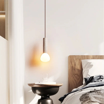 Decorbites™ Glas-Stein-LED-Pendantleuchten - Gelber Travertin Vintage-Hängeleuchte