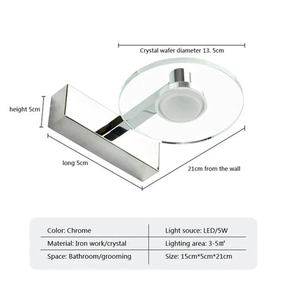 Decorbites™ Acrylspiegel-Scheinwerfer-Bad-Wandlampe LED 5W