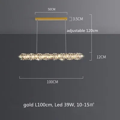 Decorbites™ Kristall-LED-Pendantleuchten | Dimmbare Ring-Hängeleuchte | Moderne Luxus-Dekorleuchten