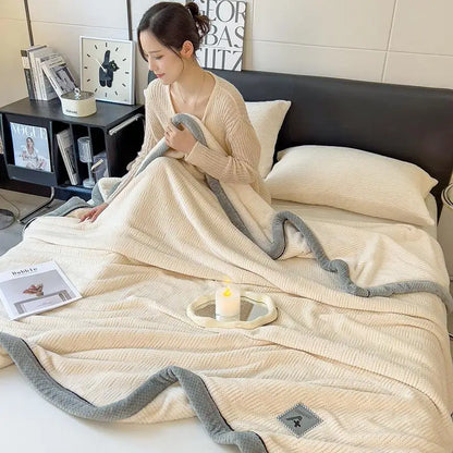 Decorbites™ Kuschelweiches Baumwoll-Samt-Plüschdecke: Luxuriös weich und warm leichte Decke