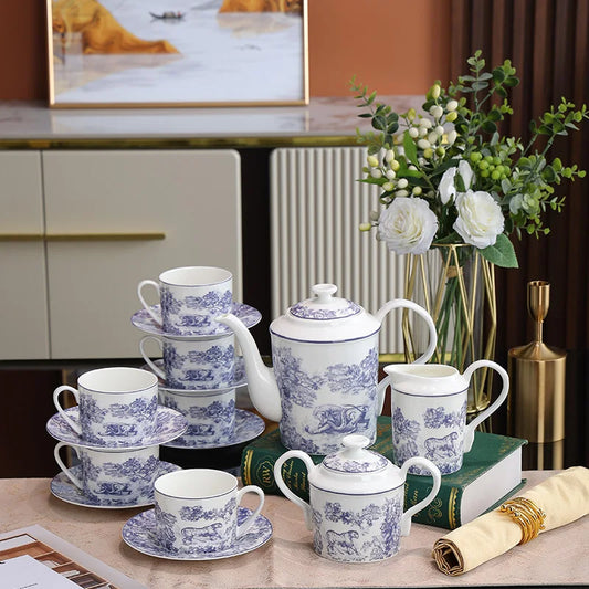 Decorbites™ Dschungel-Löwen-Bone-China-Teeservice- und Kaffeegeschirr-Kollektion