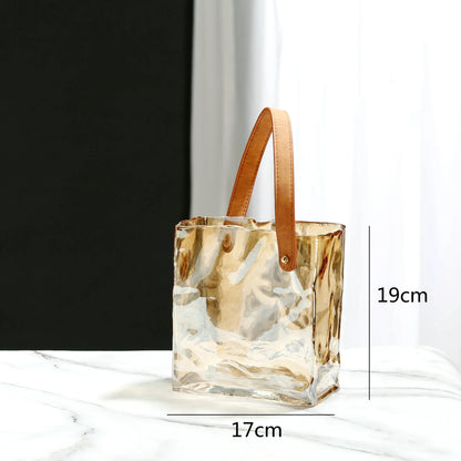DecorBites™ Clear Glass Vase Hydroponic Terrarium Decor Home Flower Accessories