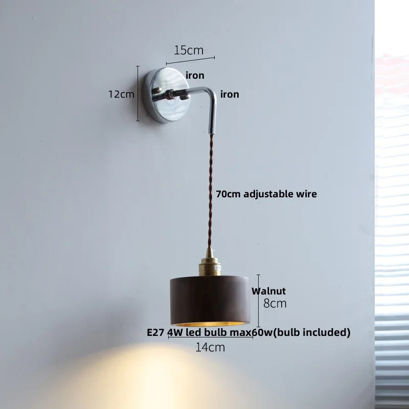 DecorBites™ Japanese Style LED Wall Sconce Pull Chain Stair Light Fixtures