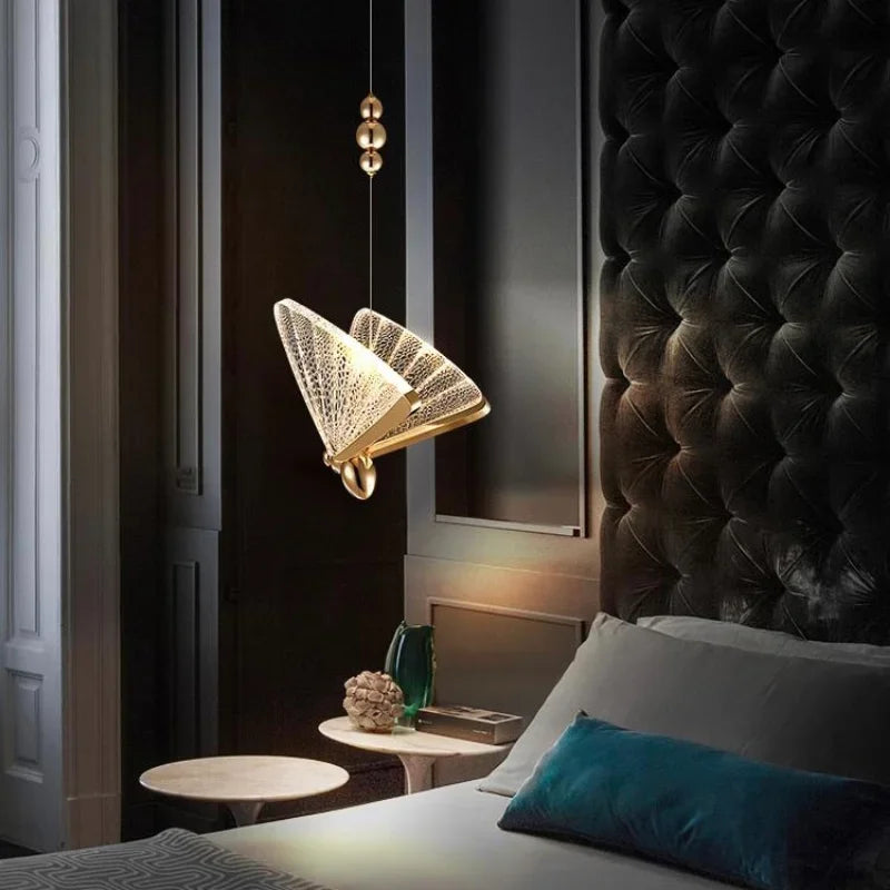 DecorBites™ Crystal Butterfly Pendant Lamp for Bedroom and Kitchen Lighting