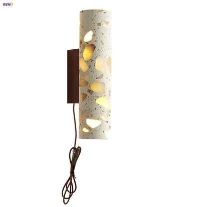 Decorbites™ LED-Wandleuchten für Esszimmer, Treppe, Schlafzimmer, Stein, Terrazzo, Holz – Wabi-Sabi-Ästhetik
