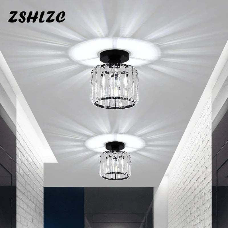 DecorBites™ Crystal LED Chandelier for Aisle, Hallway, and Living Spaces