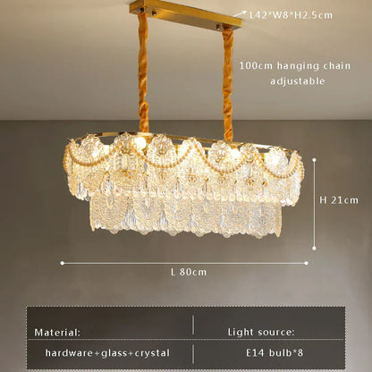 Decorbites™ Gold Perlenanhänger-Kronleuchter – Dekoration für Wohnzimmer & Schlafzimmer