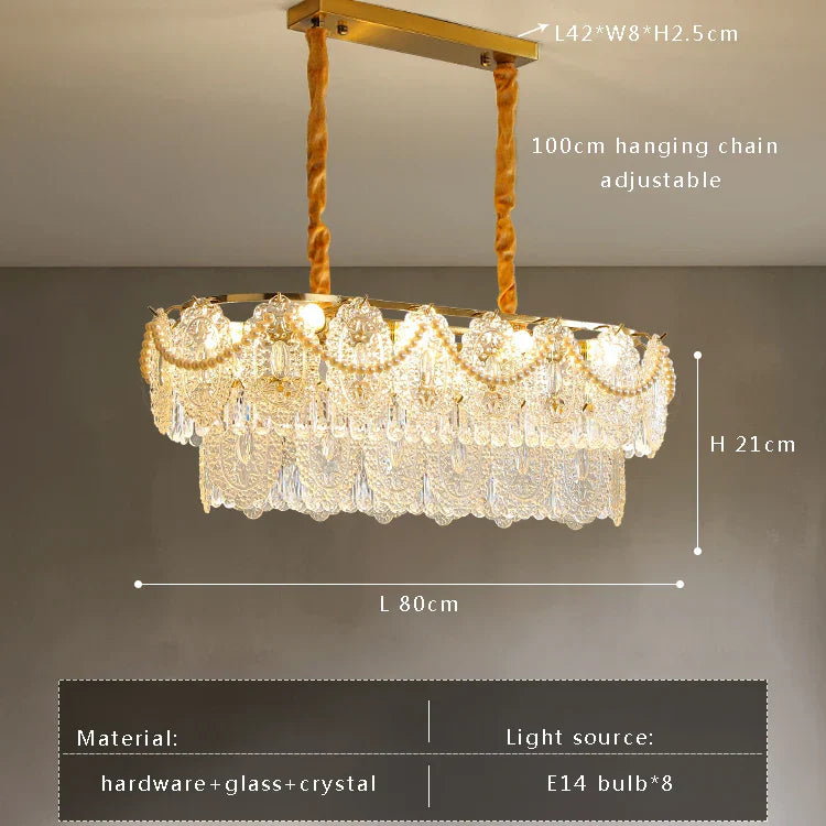 Decorbites™ Gold-Glas-Deckenleuchter - Modernes Vintage-Wohnzimmerbeleuchtung