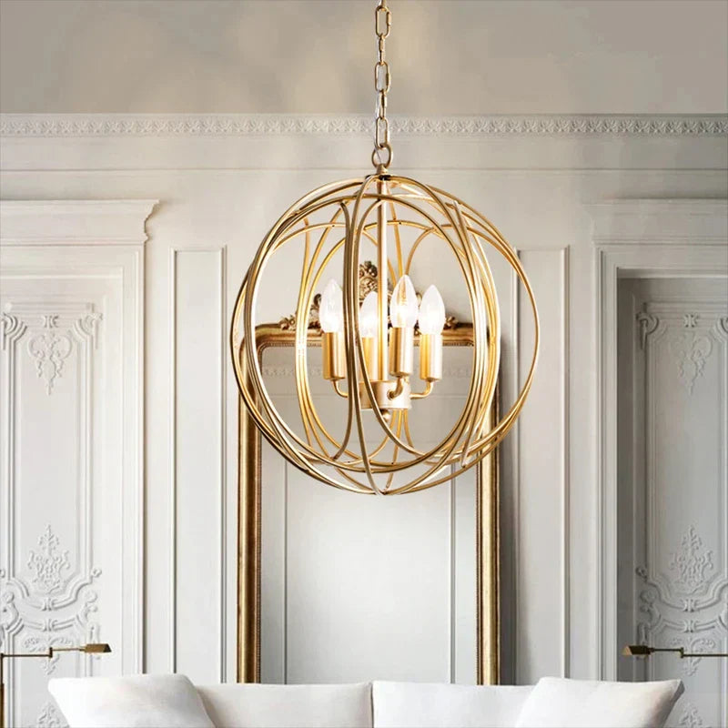 Decorbites™ Gold Kristall-Kronleuchter-Ring-Kugel-Deckenleuchte