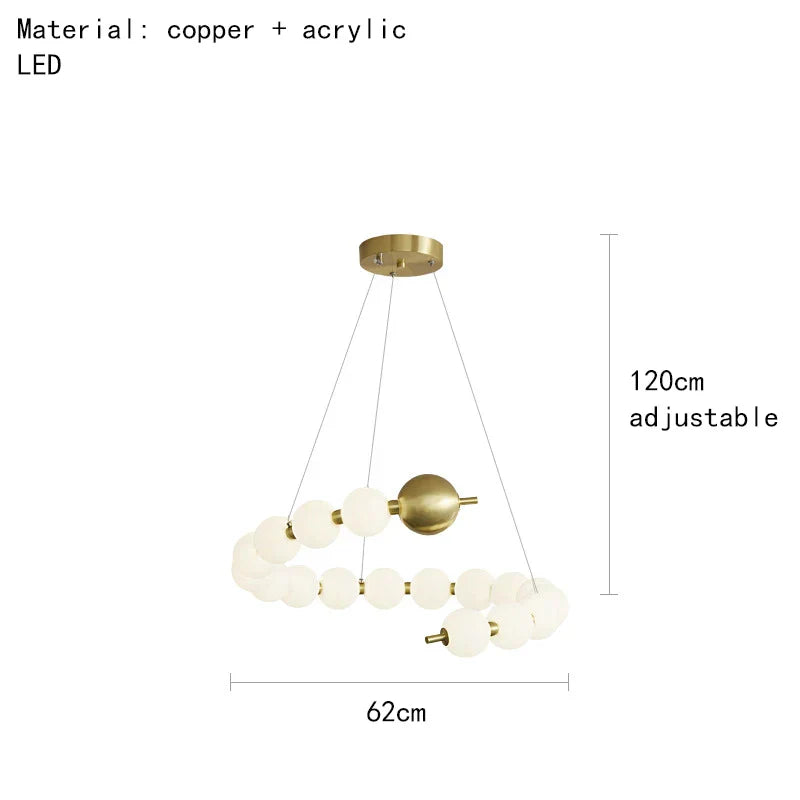 Decorbites™ Acryl-LED-Kronleuchter: Moderne Pendelleuchte für das Wohnzimmer