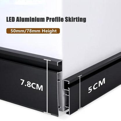 Decorbites™ LED Aluminium-Profil Sockelleiste 1M/2M Lineares Leuchtensystem für Oberflächenmontage an Sockelleisten