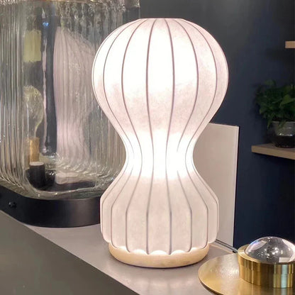 DecorBites™ Gatto Cocoon Silk Table Lamp Home Bedroom Study Minimalist Art Light