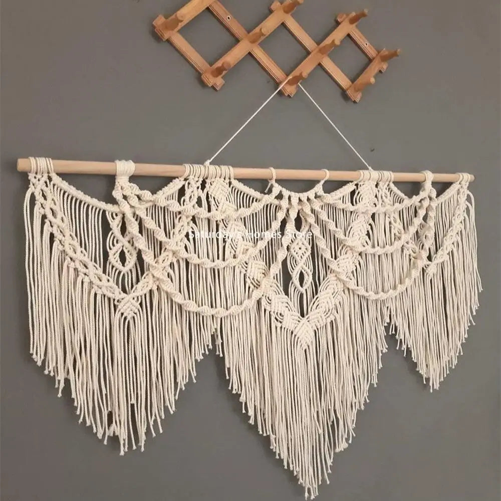 Decorbites™ Große Makramee-Bohemian-Wandbehang für Boho-Dekoration im Wohnzimmer