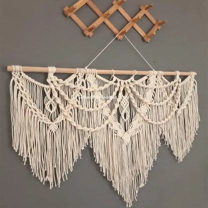 Decorbites™ Große Makramee-Bohemian-Wandbehang für Boho-Dekoration im Wohnzimmer