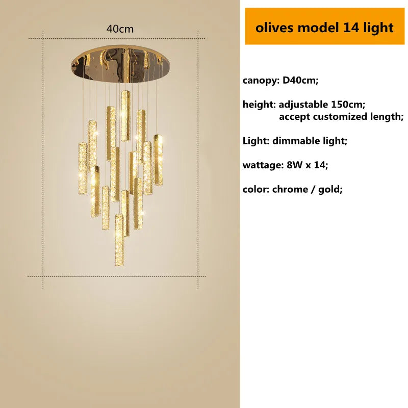 Gold Chrome Crystal Pendant