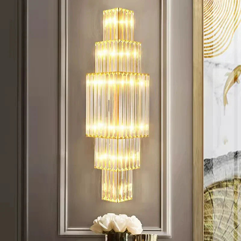 Decorbites™ Klares Glas-Wandlampe aus Edelstahl als Wandapplikation für Hotelhalle und Esszimmer