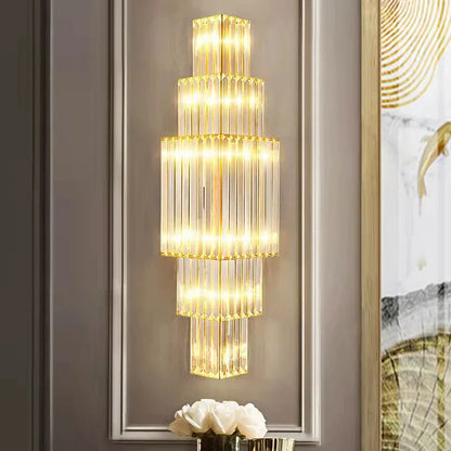 Decorbites™ Klares Glas-Wandlampe aus Edelstahl als Wandapplikation für Hotelhalle und Esszimmer