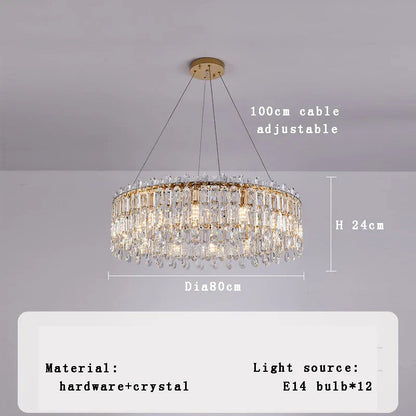 Decorbites™ Kristallanhänger-Lüster für Wohnzimmer Schlafzimmer - Luxus-Hanglampe von Lamparas Lustres