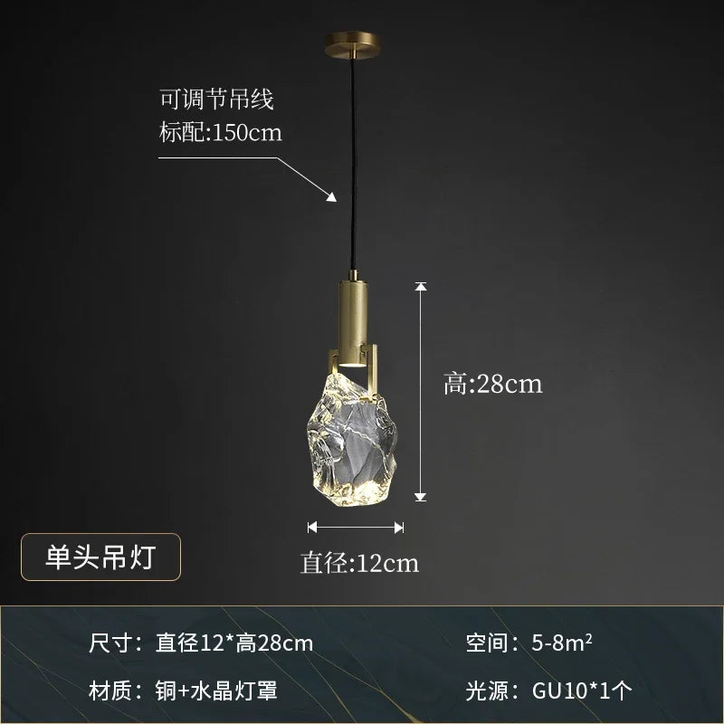 Nordic Gold Crystal Pendant Light
