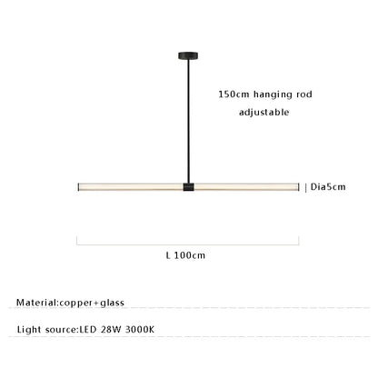 DecorBites™ Black Copper Glass Pendant Dining Room Hanging Lamp Luxe Ceiling Decor