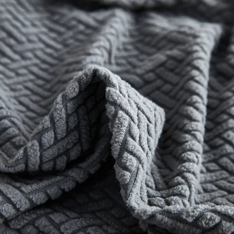 Decorbites™ Jacquard-Samt-Sofabezug - Polarfleece-Dehnbare Schoner
