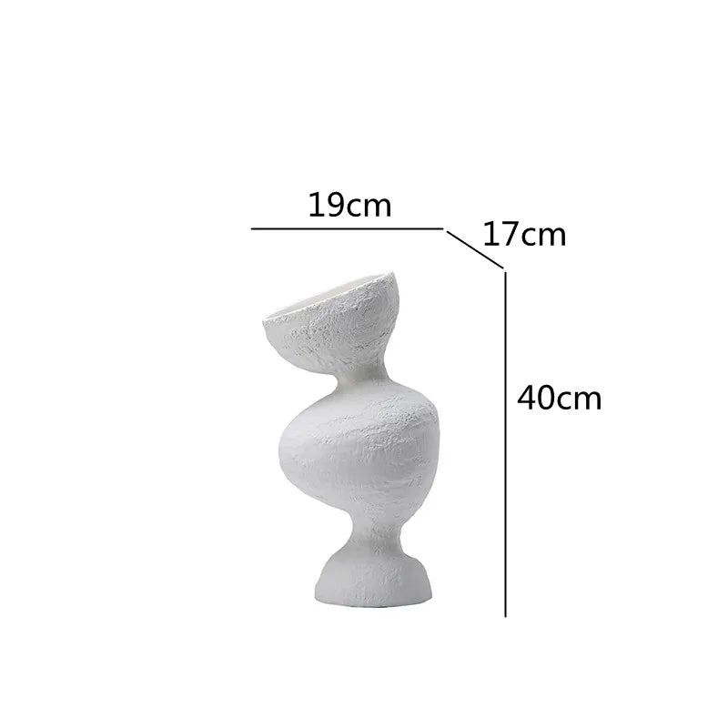 Decorbites™ Geometrische Abstrakte Keramikvase Schräge Einrichtungsartikel Raumdekoration Zubehör