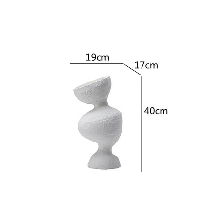 Decorbites™ Geometrische Abstrakte Keramikvase Schräge Einrichtungsartikel Raumdekoration Zubehör