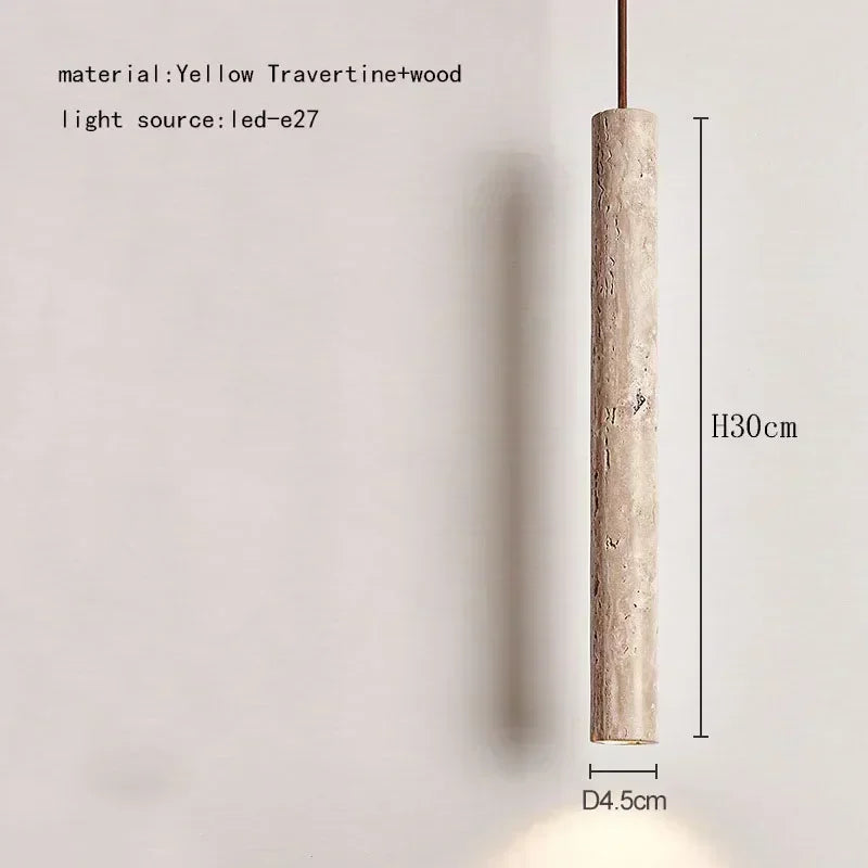 Decorbites™ Elegante Wabi-Sabi-Travertin-Pendantleuchte für Esstisch & Kücheninsel