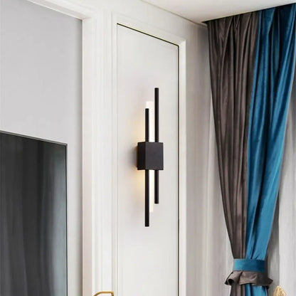 Decorbites™ Gold Rohr-Wandleuchte aus Eisen und Acryl Moderne Lampen für Schlafzimmer und Wohnzimmer